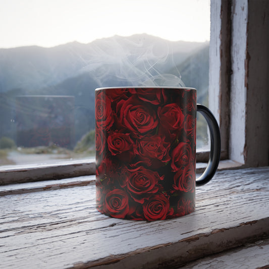 Rose Elegance - Color Morphing Mug, 11oz